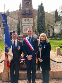 1 avril 2023 - Lunas - Cérémonie d'inauguration du monument aux morts