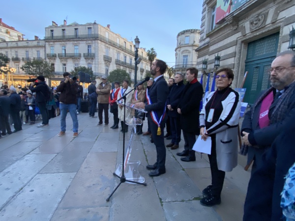 7 février 2024 - Montpellier - Hommage aux victimes françaises des terroristes du Hamas.