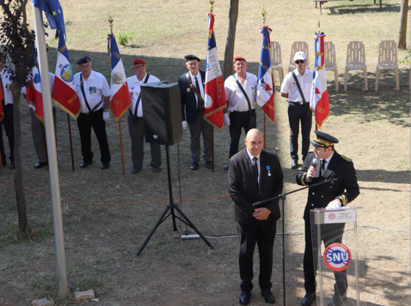 14 juillet 2024 - Palavas-les-Flots - Remise des insignes de chevalier de l'ordre national du Mérite à Frédéric MUNOZ