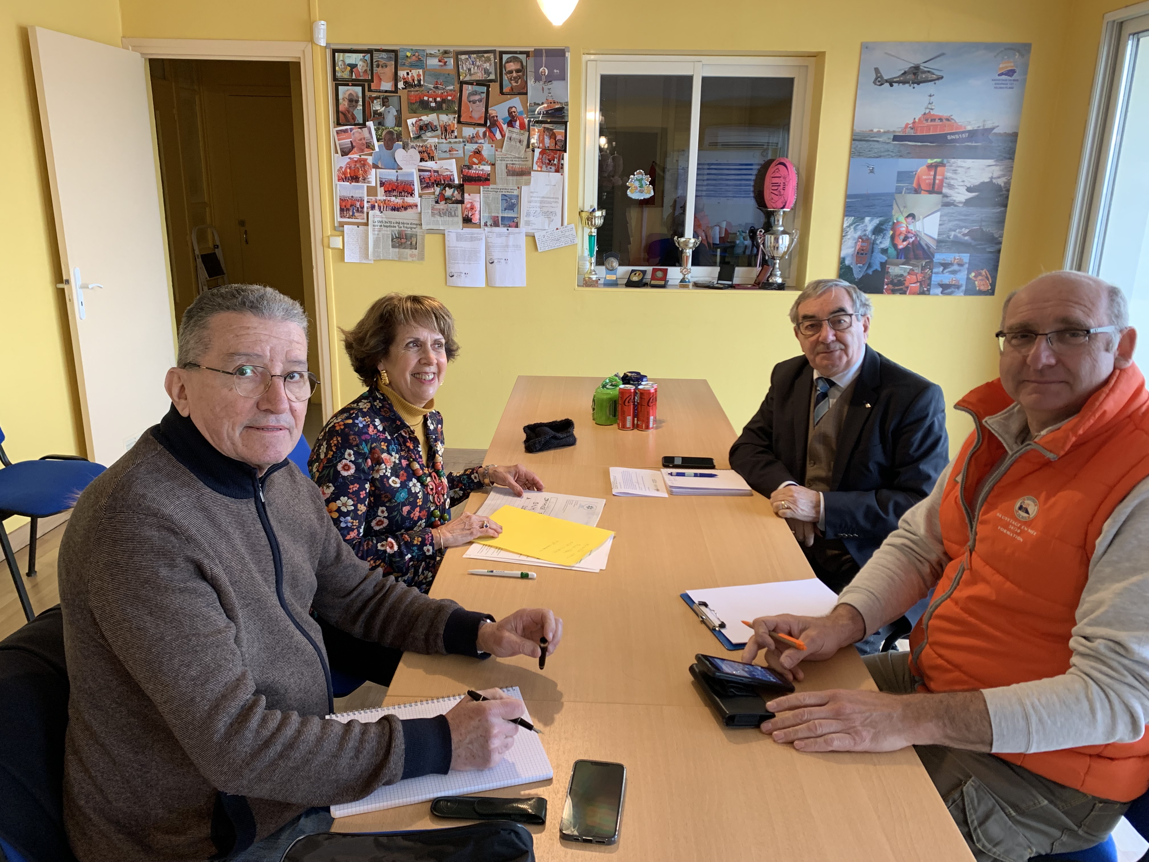 Vendredi 3 mars 2023 - Valras plage - Réunion avec la SNSM de l'Hérault.