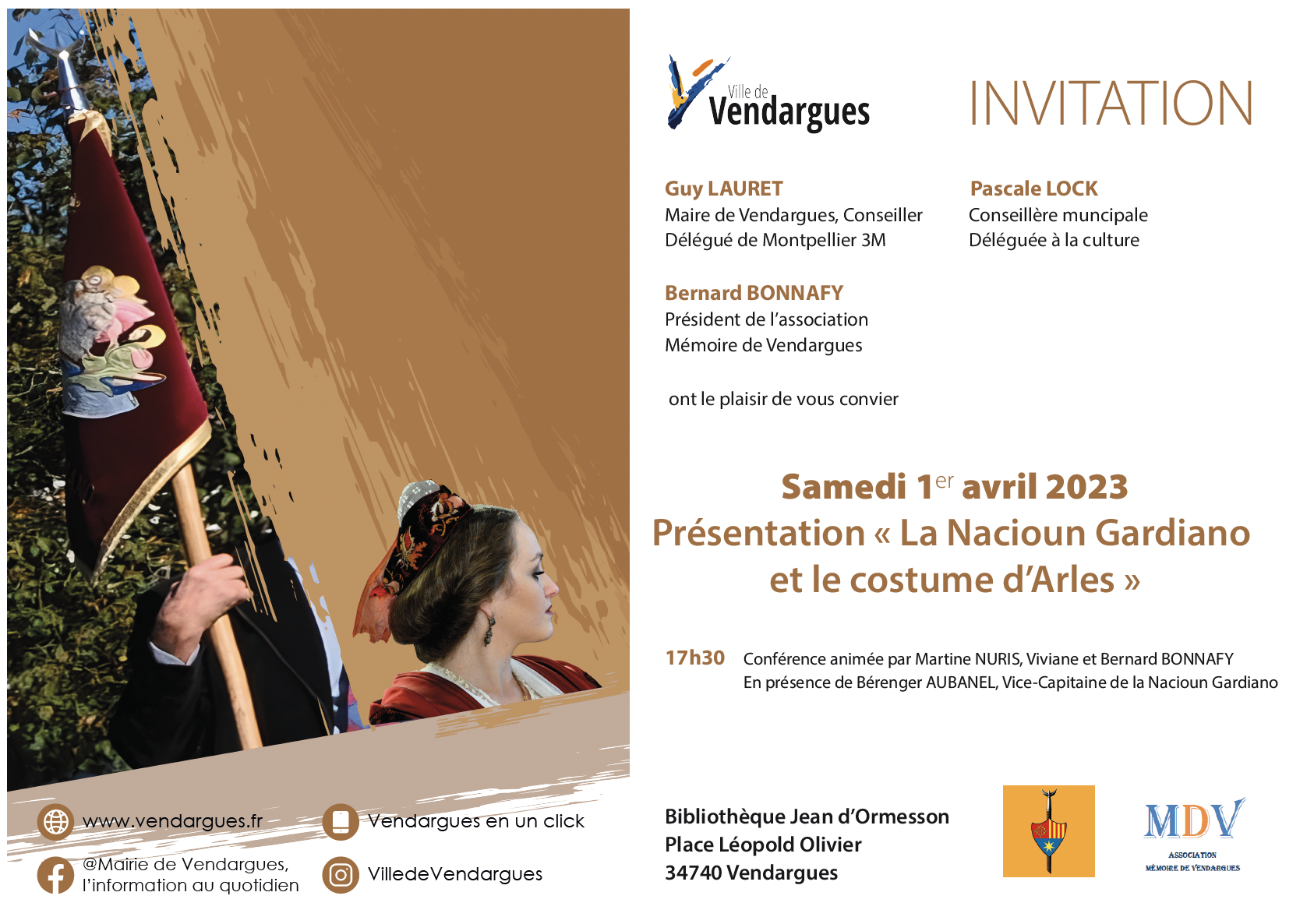 Samedi 1er avril 2023 - Conférence "La Nacioun Gardiano et le costume d'Arles"