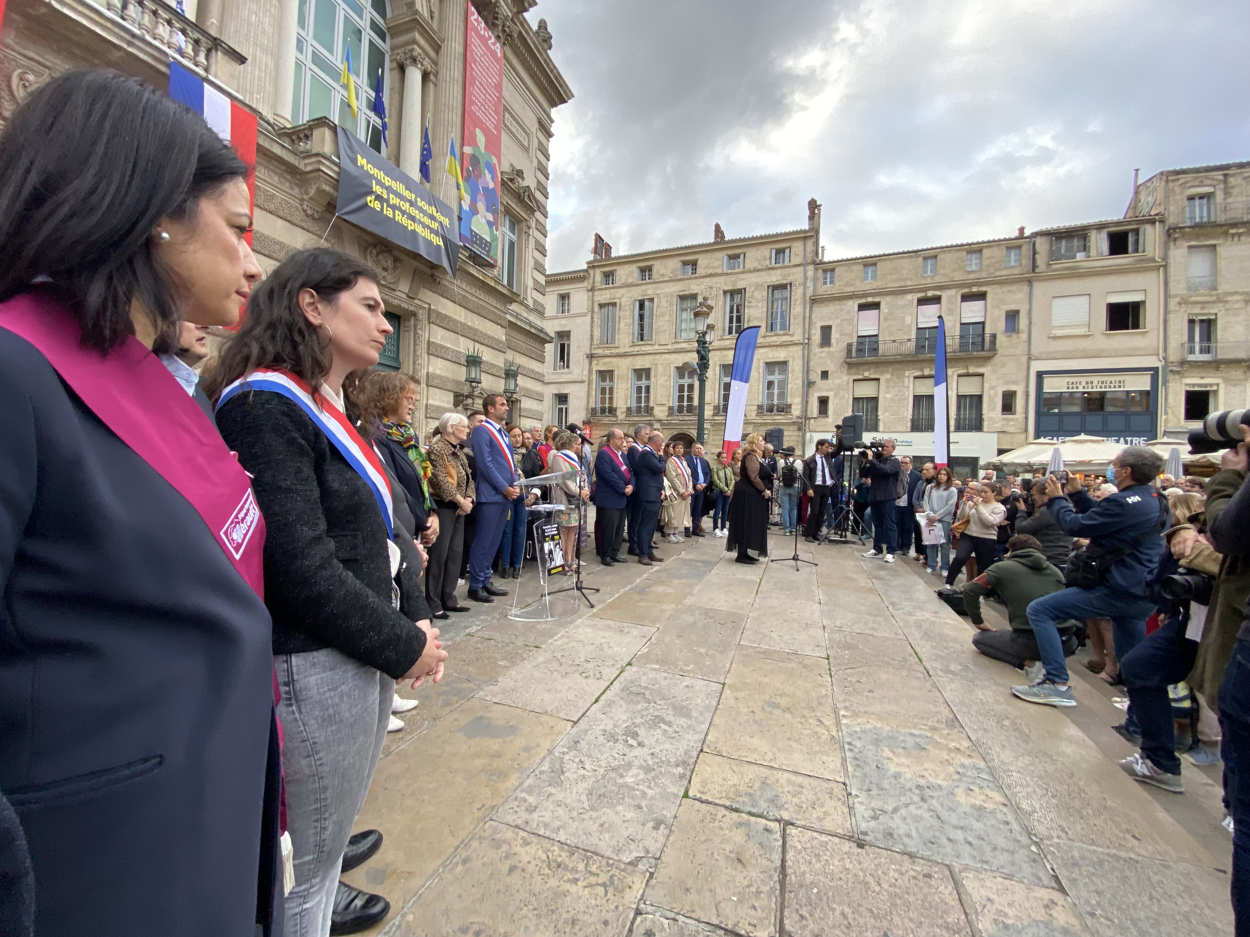 16 octobre 2023 - Montpellier - Hommage à Dominique BERNARD, professeur assassiné.