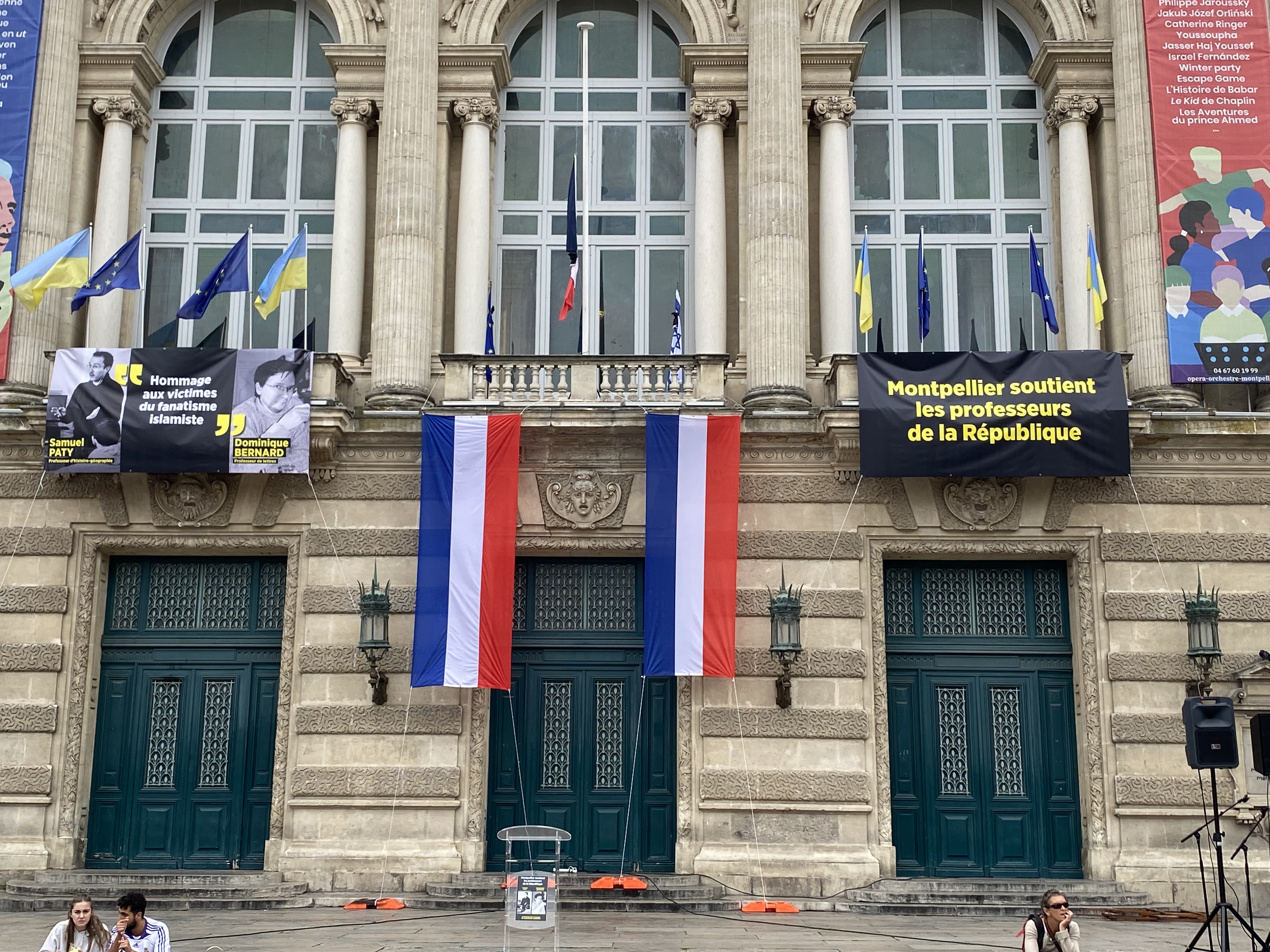 16 octobre 2023 - Montpellier - Hommage à Dominique BERNARD, professeur assassiné.