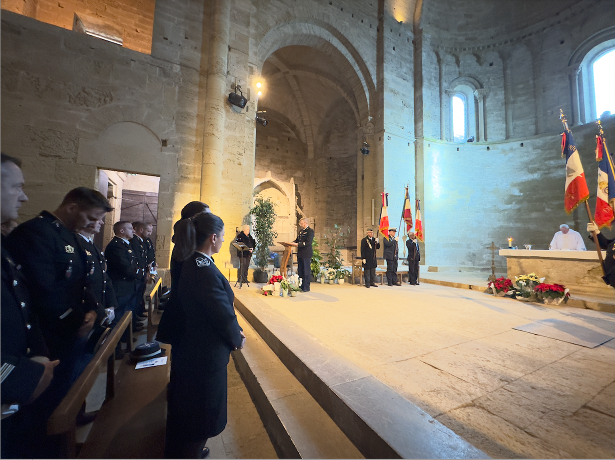 Jeudi 12 décembre 2024 -Cathédrale Maguelone - Célébration de Sainte-Geneviève de la compagnie de gendarmerie départementale de Castelnau -le-Lez