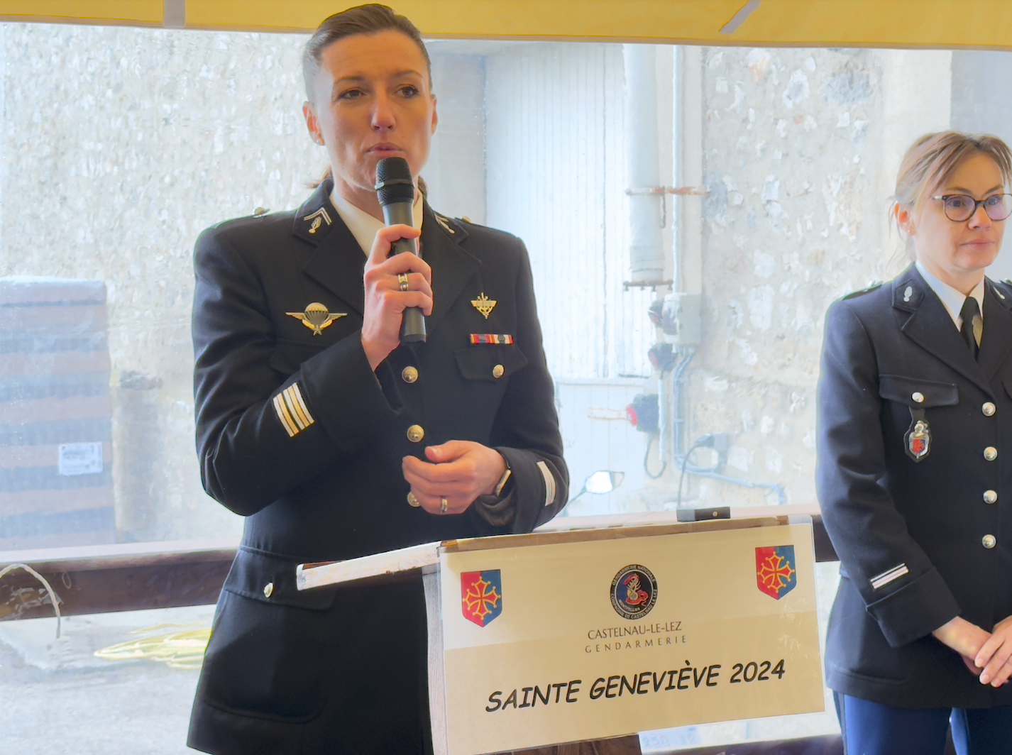 Jeudi 12 décembre 2024 -Cathédrale Maguelone - Célébration de Sainte-Geneviève de la compagnie de gendarmerie départementale de Castelnau -le-Lez