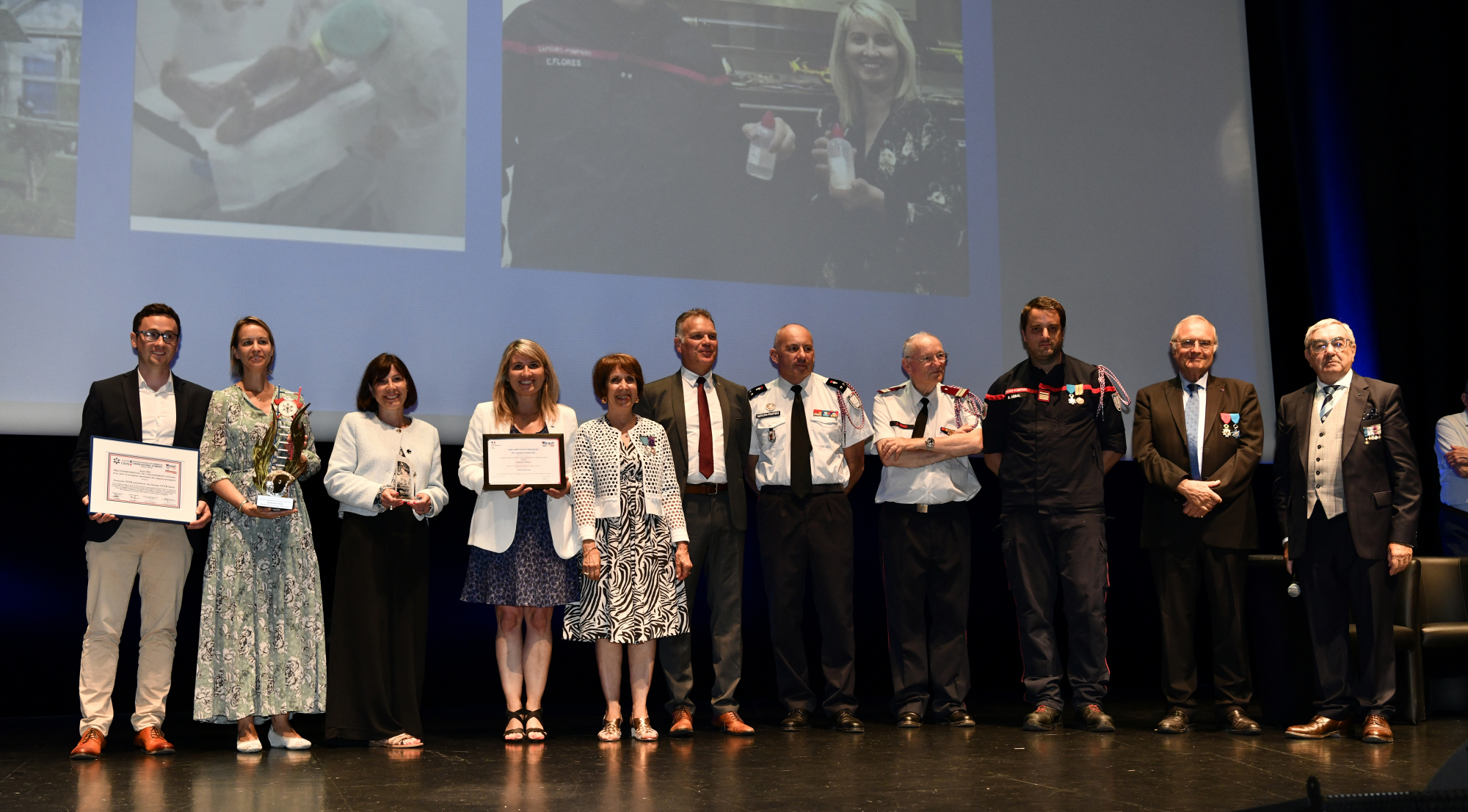 Gwenola Ster et Martine Bédès  de G à D 4° et 5° le 6 juillet 2024 - remise des prix 2024