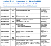 ANMONM 34 - Info semaine 43 - 2024